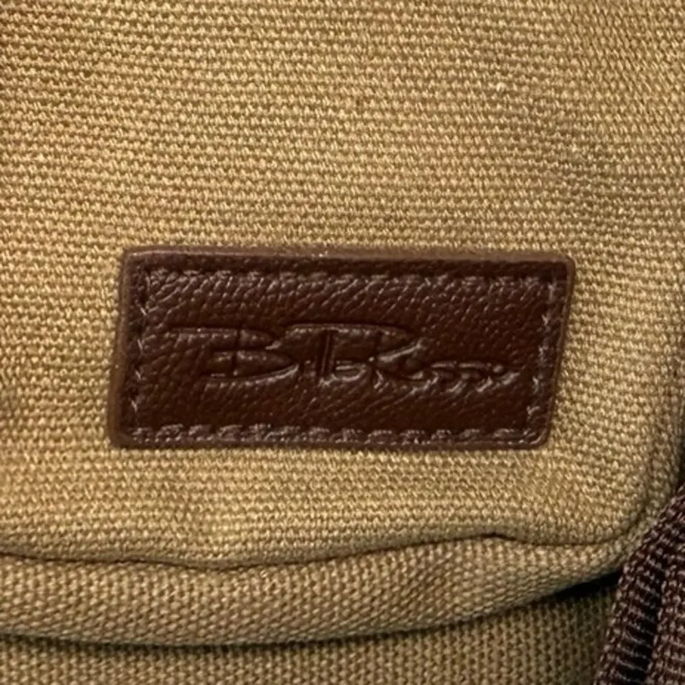 Bella Russo Canvas Messenger/Laptop Bag, Khaki, New without tags